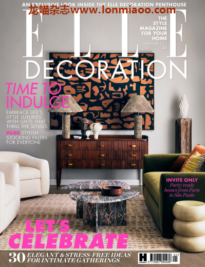 [英国版]Elle Decoration 时尚家居装修装饰杂志 2021年1月刊